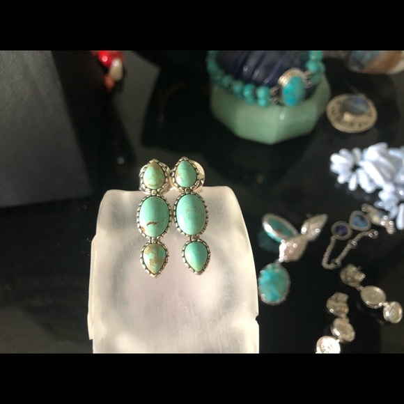 Pangea Mines 1.25” #8 Mine Turquoise Earrings - Picture 5 of 9